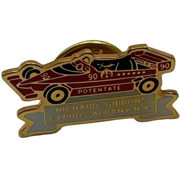 1990 Shriner Car Pin Richard Gibbons Cyprus Albany N.Y. Enamel Lapel Pin A539 - Picture 1 of 4